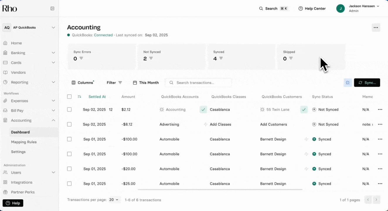 User Navigating a dashboard