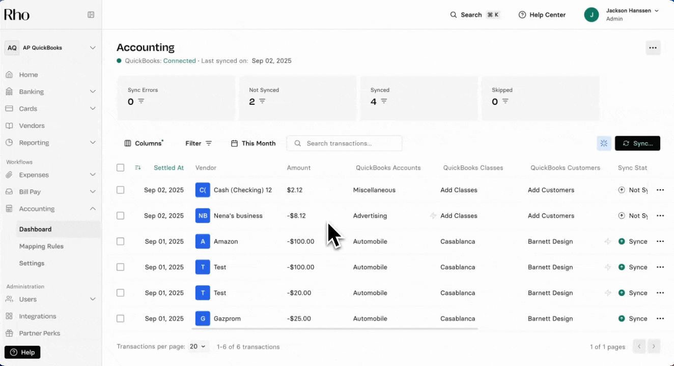 User Navigating a dashboard