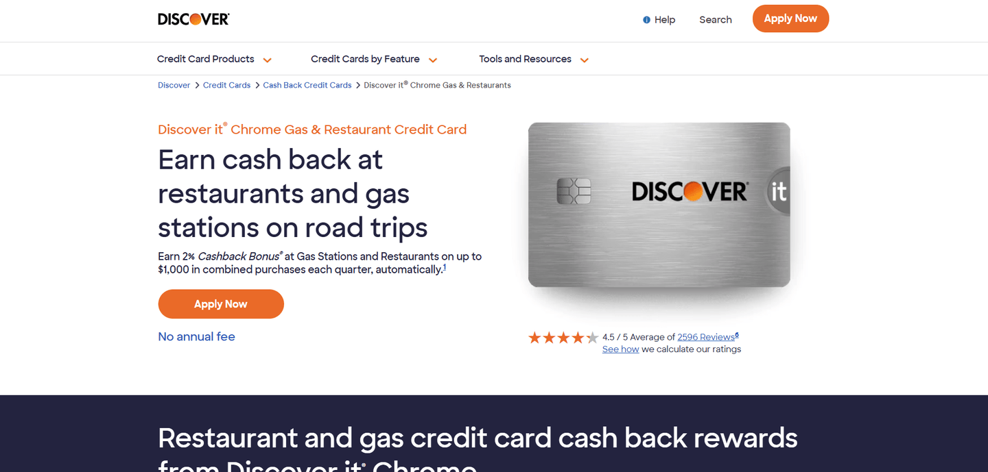 Discover landing page