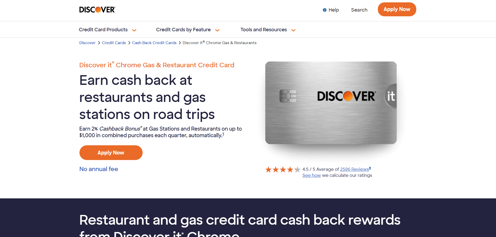 Discover landing page