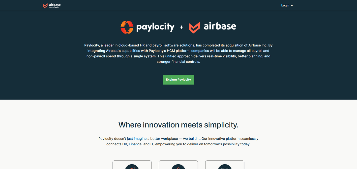 Airbase landing page