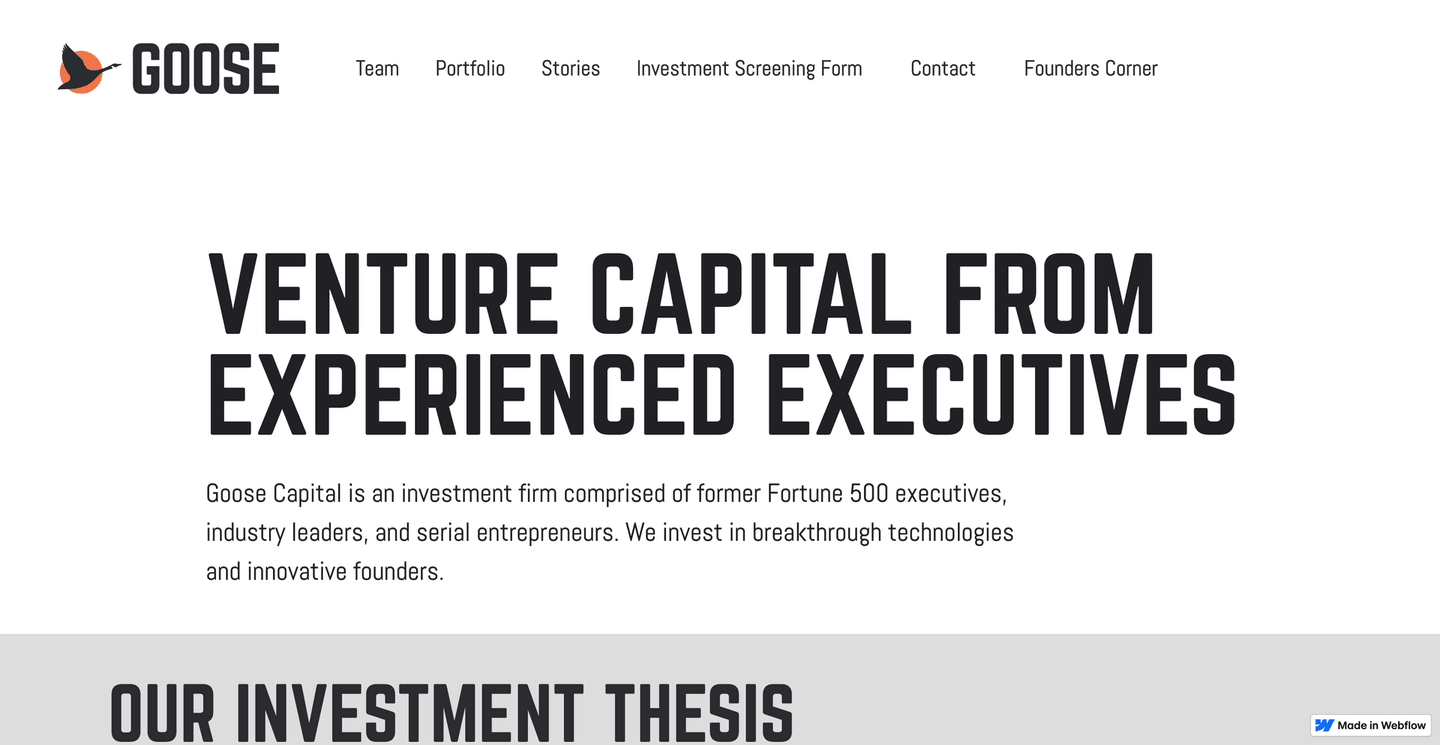 Image of GOOSE Capital - Top VCs in Houston, Texas, United States