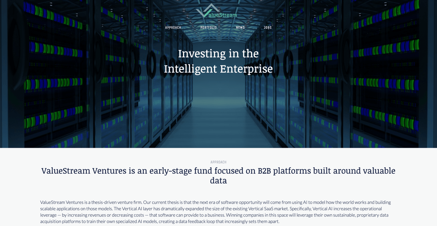Image of ValueStream Ventures - Top VCs in Analytics