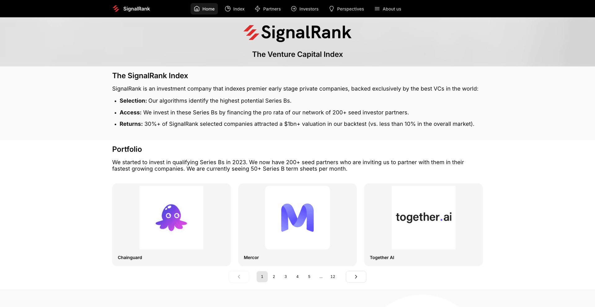 Image of SignalRank - Top VCs in Machine Learning