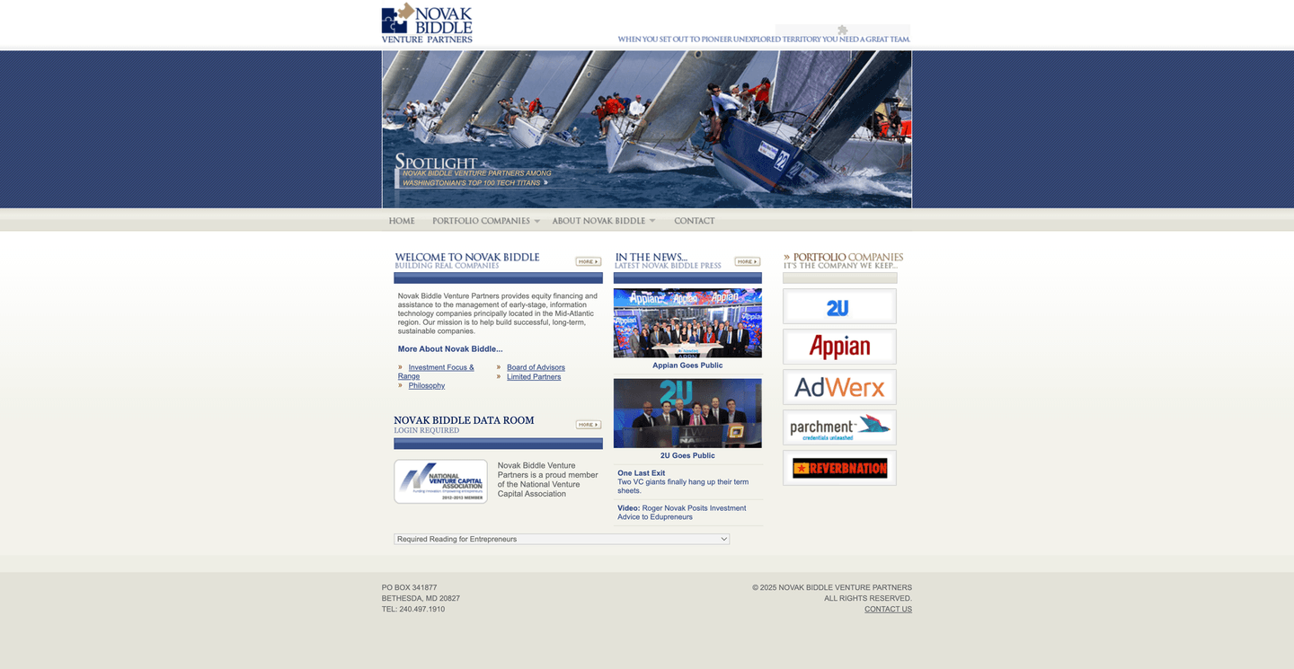 Image of Novak Biddle Venture Partners - Top VCs in Bethesda, Maryland, United States