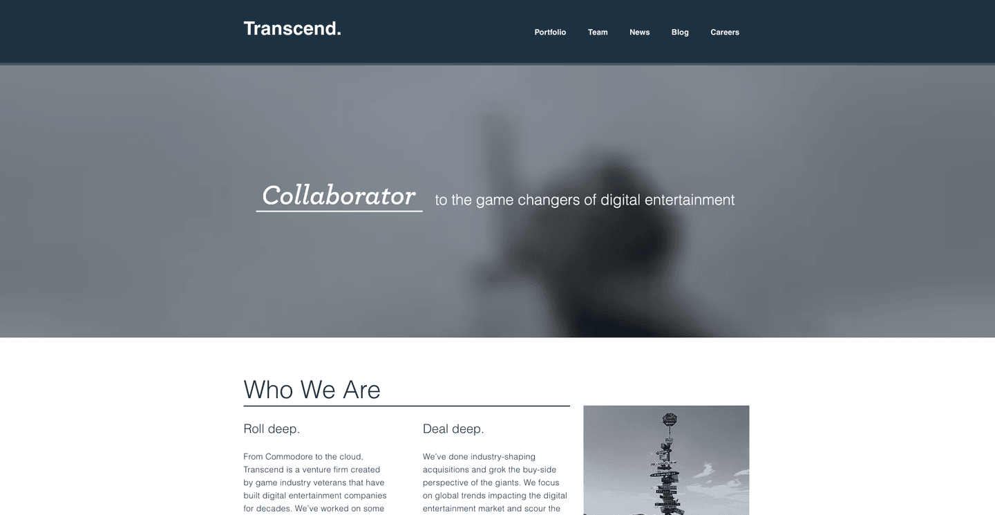 Image of Transcend Fund - Top VCs in Video Games