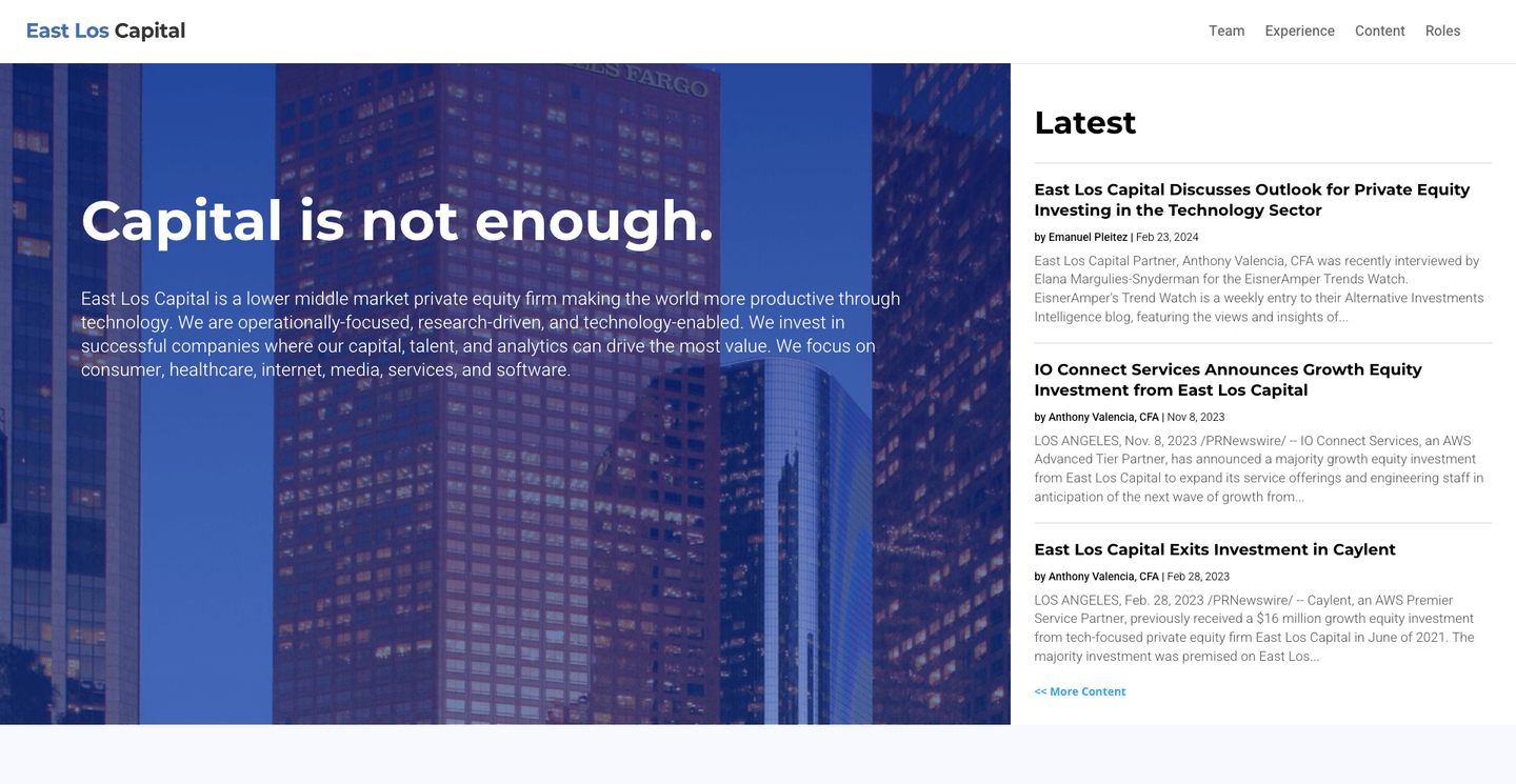 Image of East Los Capital - Top VCs in Security