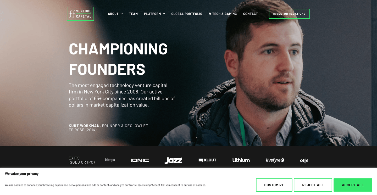 Image of ff Venture Capital - Top VCs in Financial Exchanges