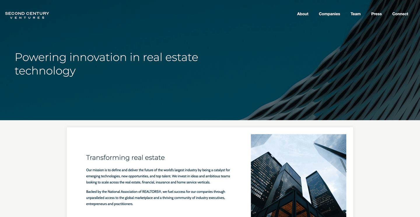 Image of Second Century Ventures - Top VCs in Commercial Real Estate