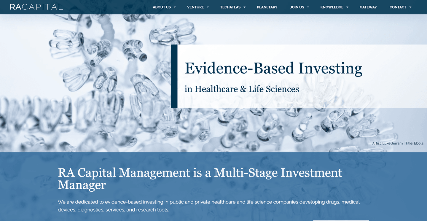 Image of RA Capital Management - Top VCs in Medical