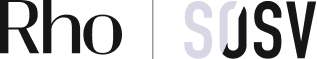 Logo featuring the text "Rho | SOSV" in a modern, minimalist font with a black and gray color scheme.