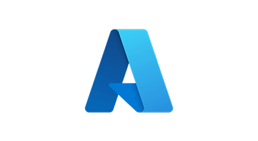 Blue gradient stylized "A" logo on a black background, representing Microsoft Azure.