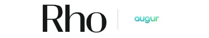 The image features the text "Rho" in black and "augur" in teal, separated by a vertical line, on a white background.