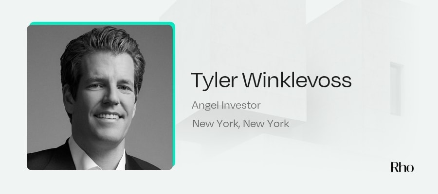 Image of Tyler Winklevoss- Angel Investors in Crypto