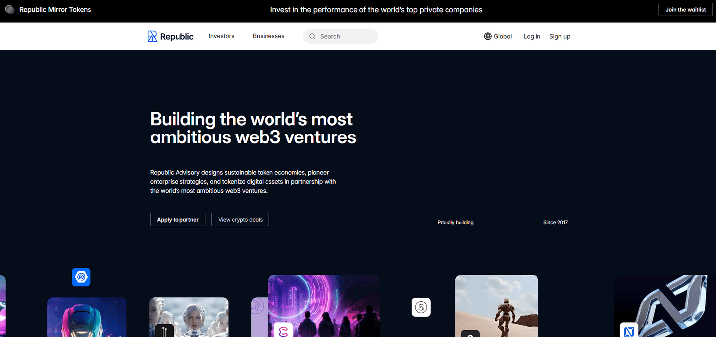 Image of Republic Crypto - Top VCs in Crowdfunding