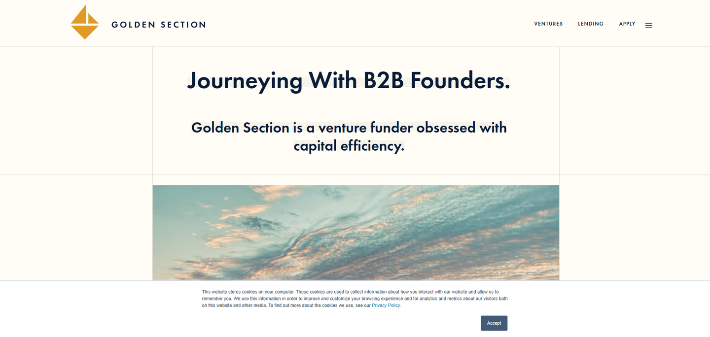 Image of Golden Section - Top VCs in B2B