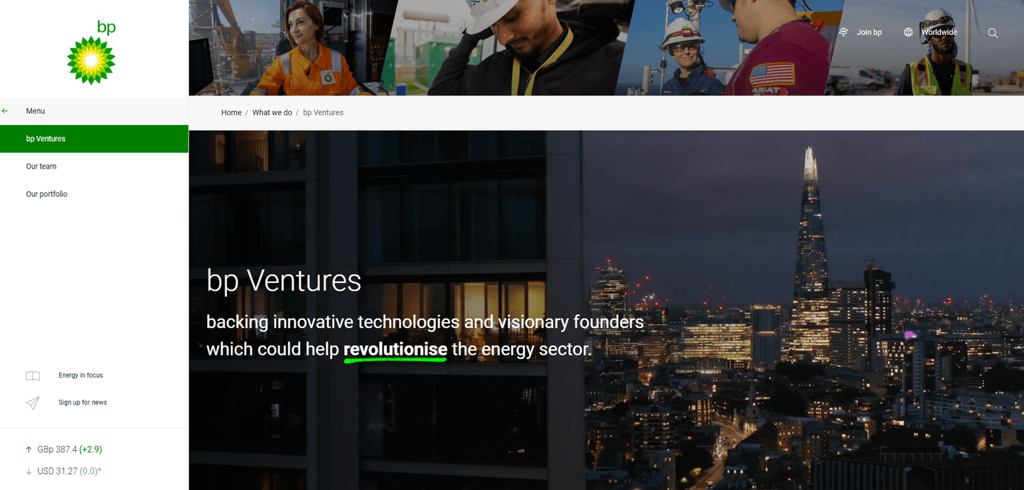 Image of BP Ventures - Top VCs in Energy