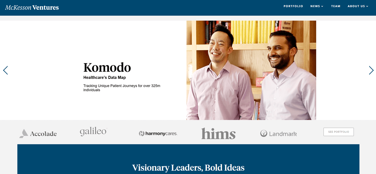 Image of McKesson Ventures - Top VCs in Analytics