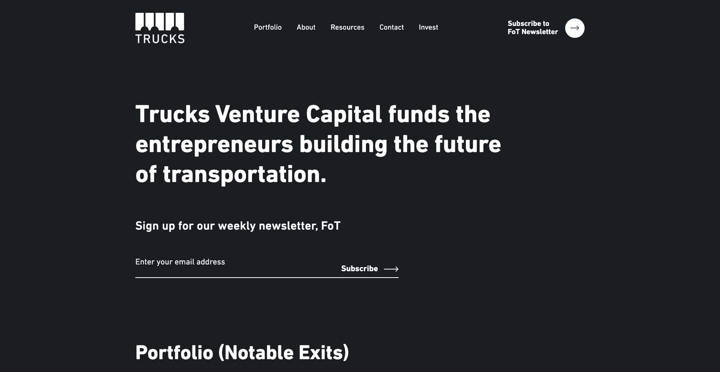 Image of Trucks Venture Capital- Top VCs in Automotive
