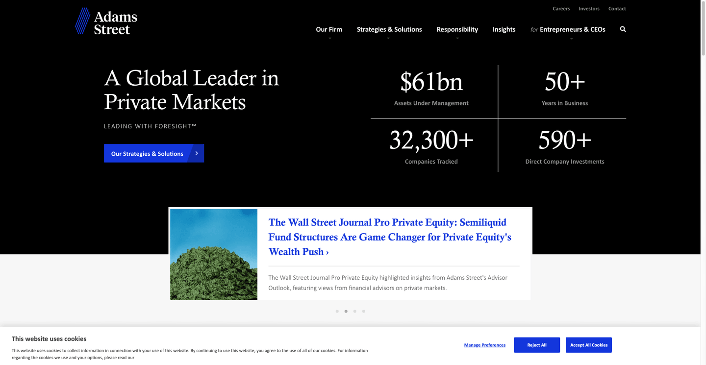 Image of Adams Street Partners - Series A VC Firm