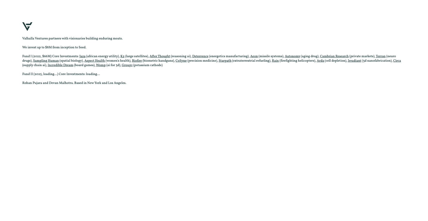 Image of Valhalla Ventures - Top VCs in Energy