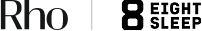 Logo featuring the text "Rho" on the left and "Eight Sleep" with a stylized number 8 on the right.
