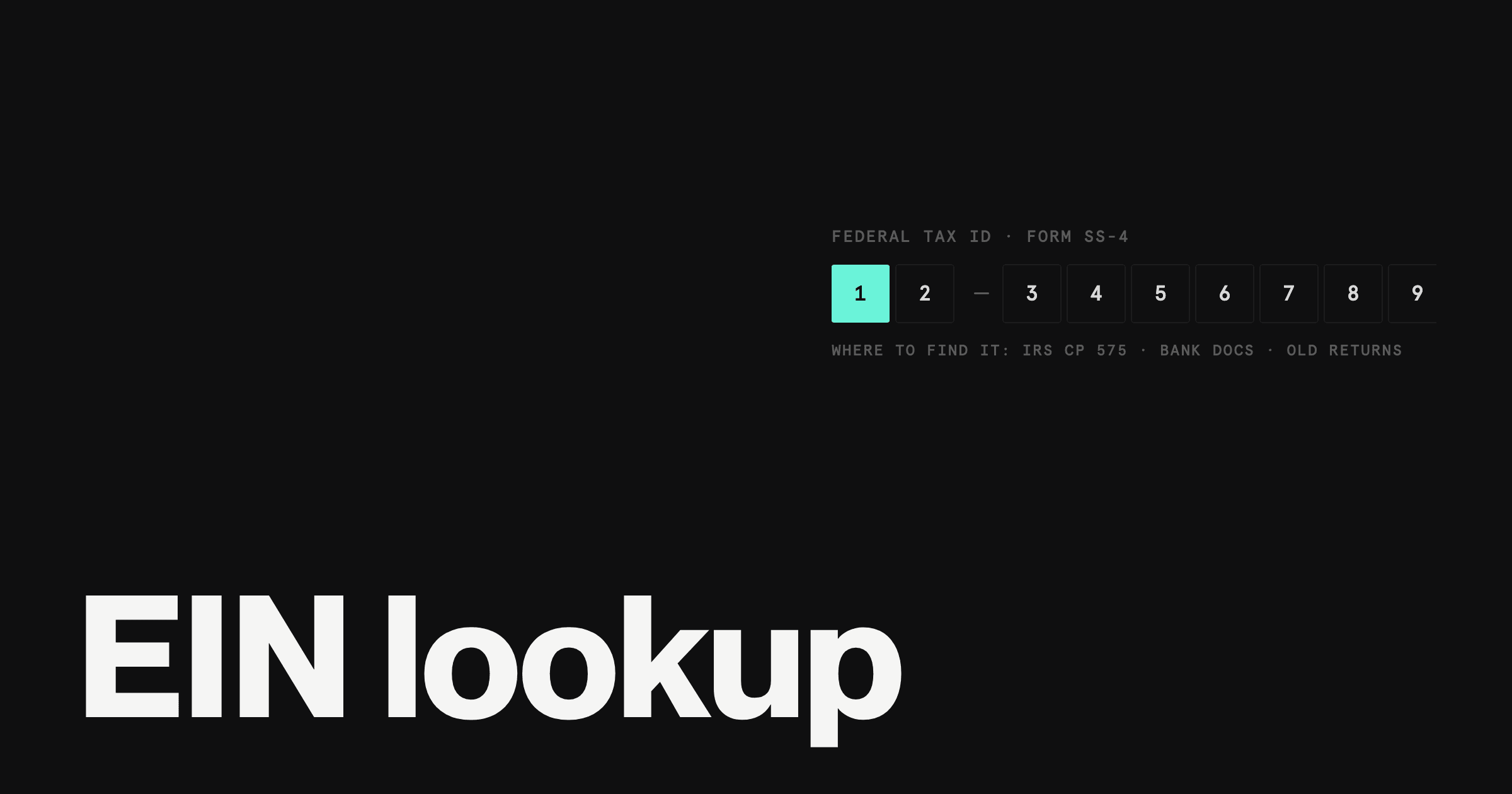 EIN lookup for business owners: Where to find or retrieve your tax ID