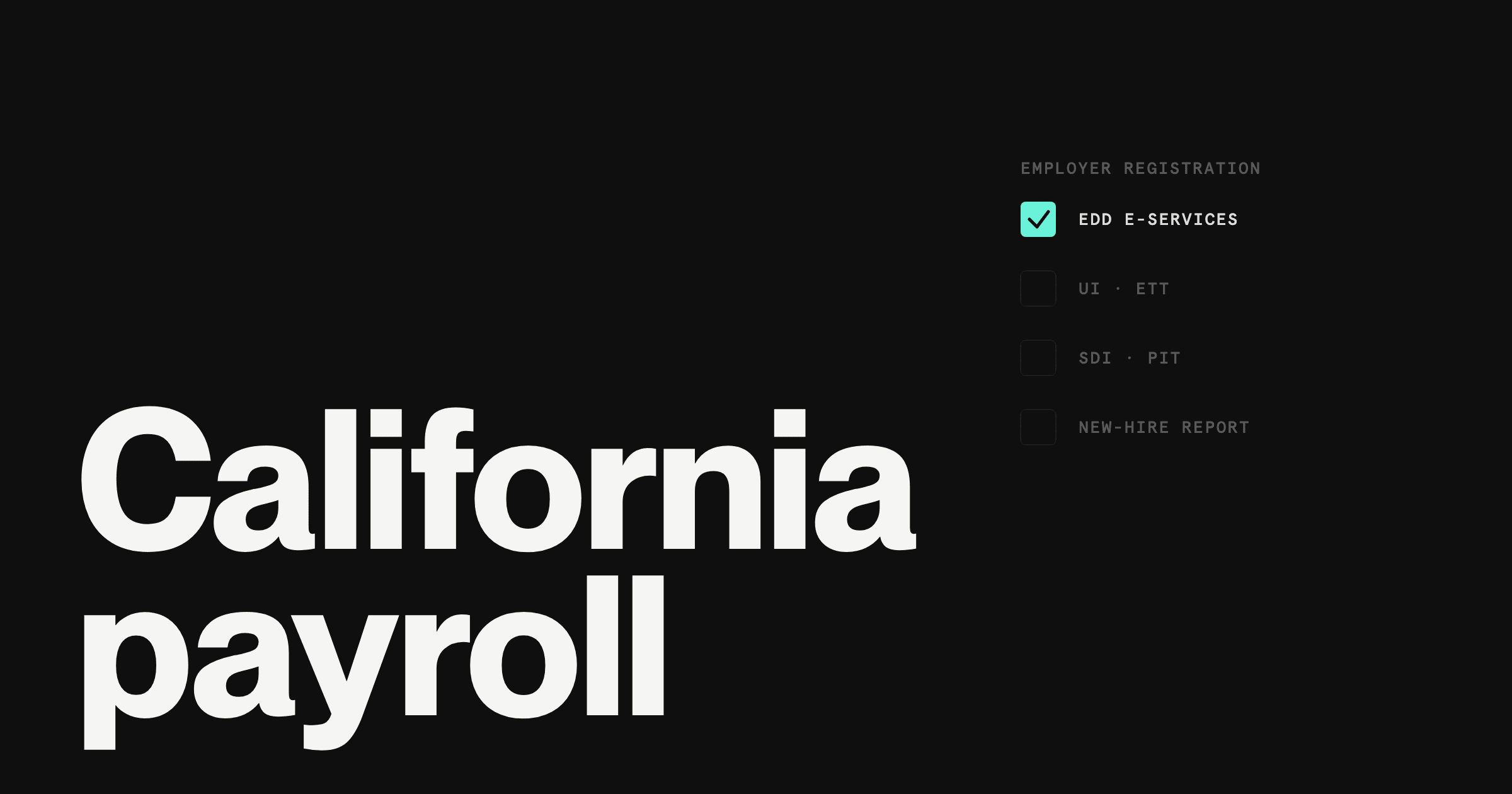 How to register for payroll taxes in California