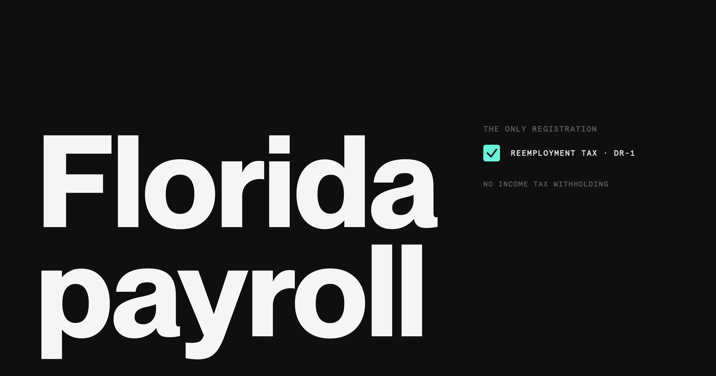 How to register for payroll taxes in Florida
