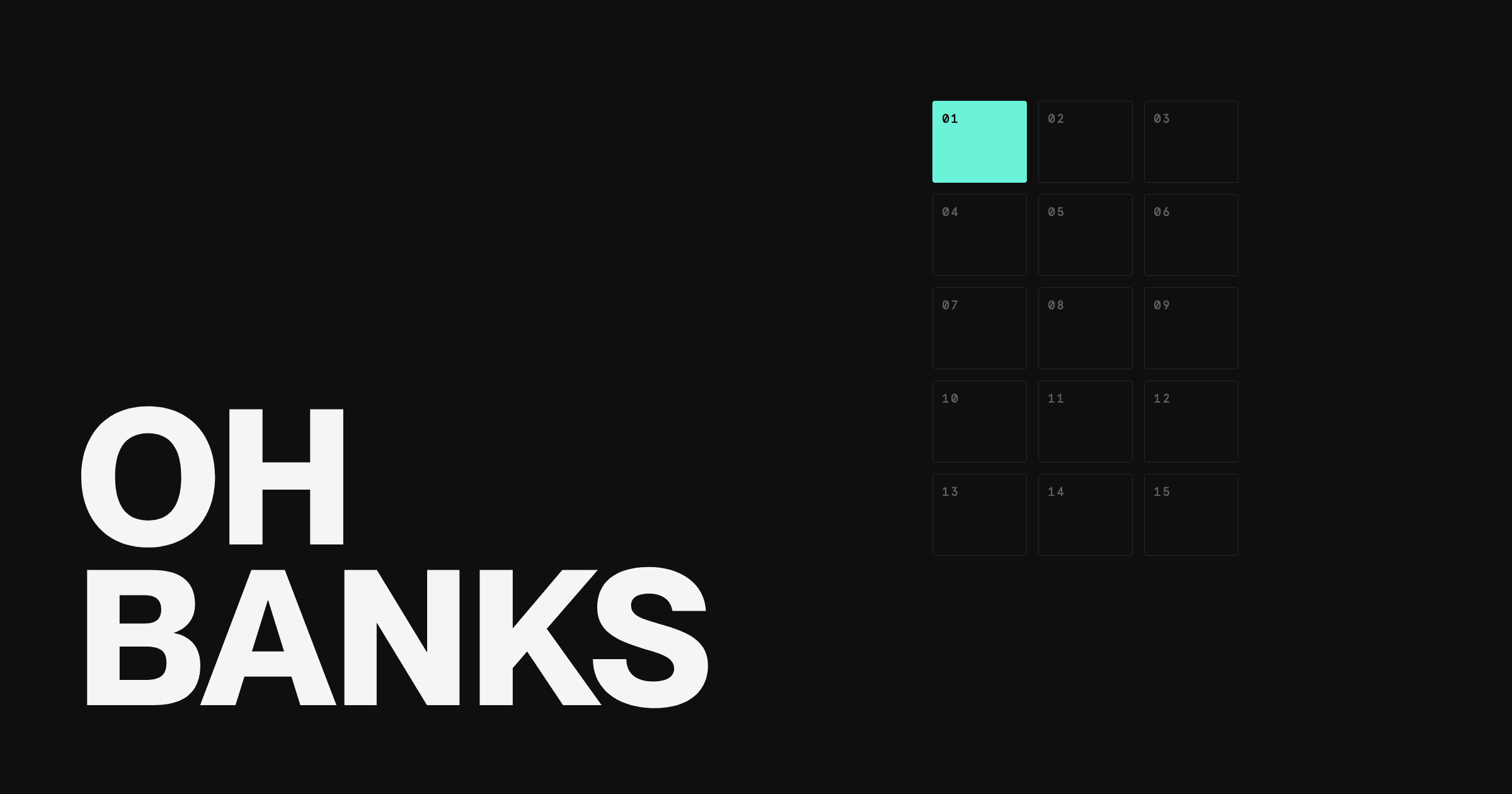 Ranked grid of the best banks for small business in Ohio, with Rho highlighted as the top pick