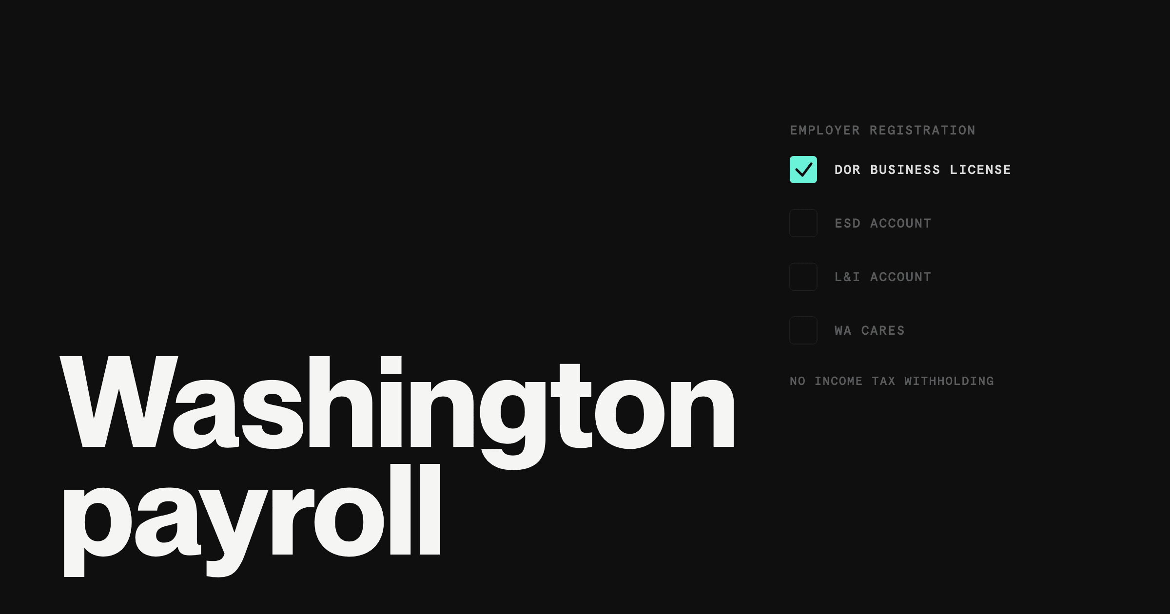How to register for payroll taxes in Washington