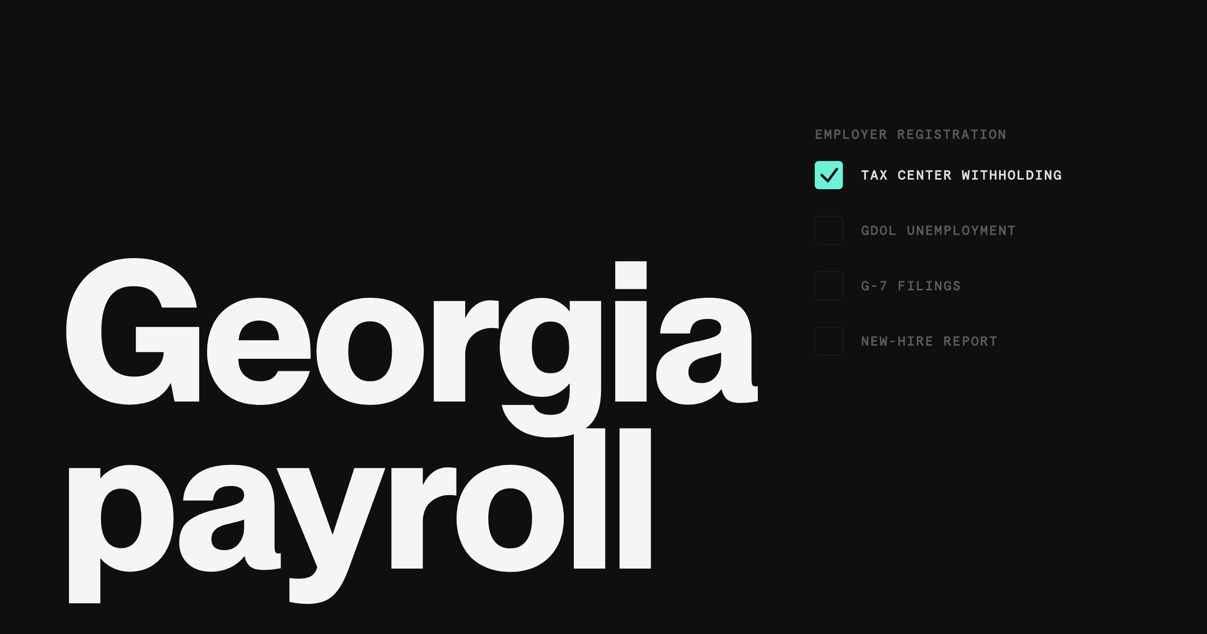 How to register for payroll taxes in Georgia