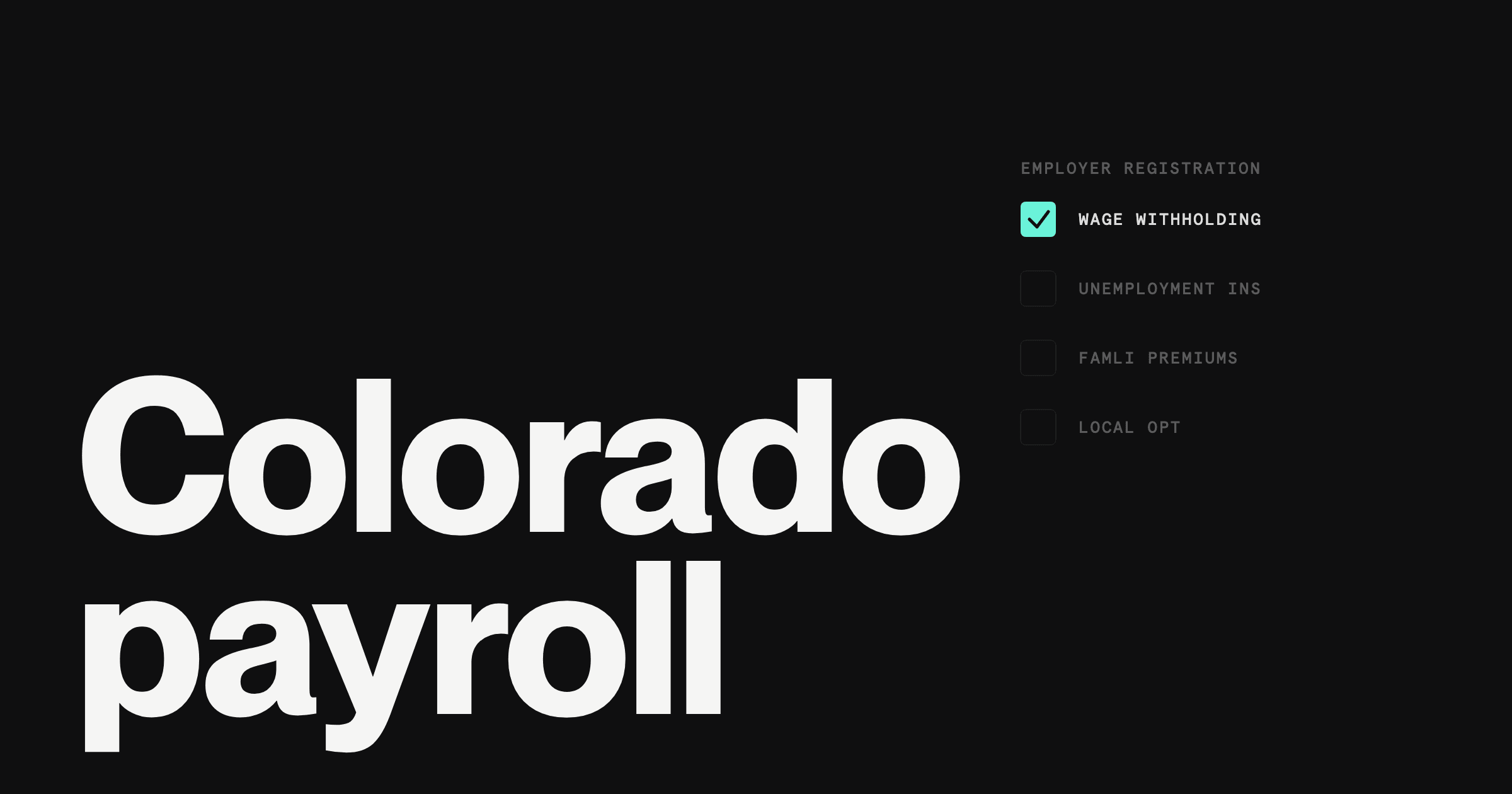 How to register for payroll taxes in Colorado