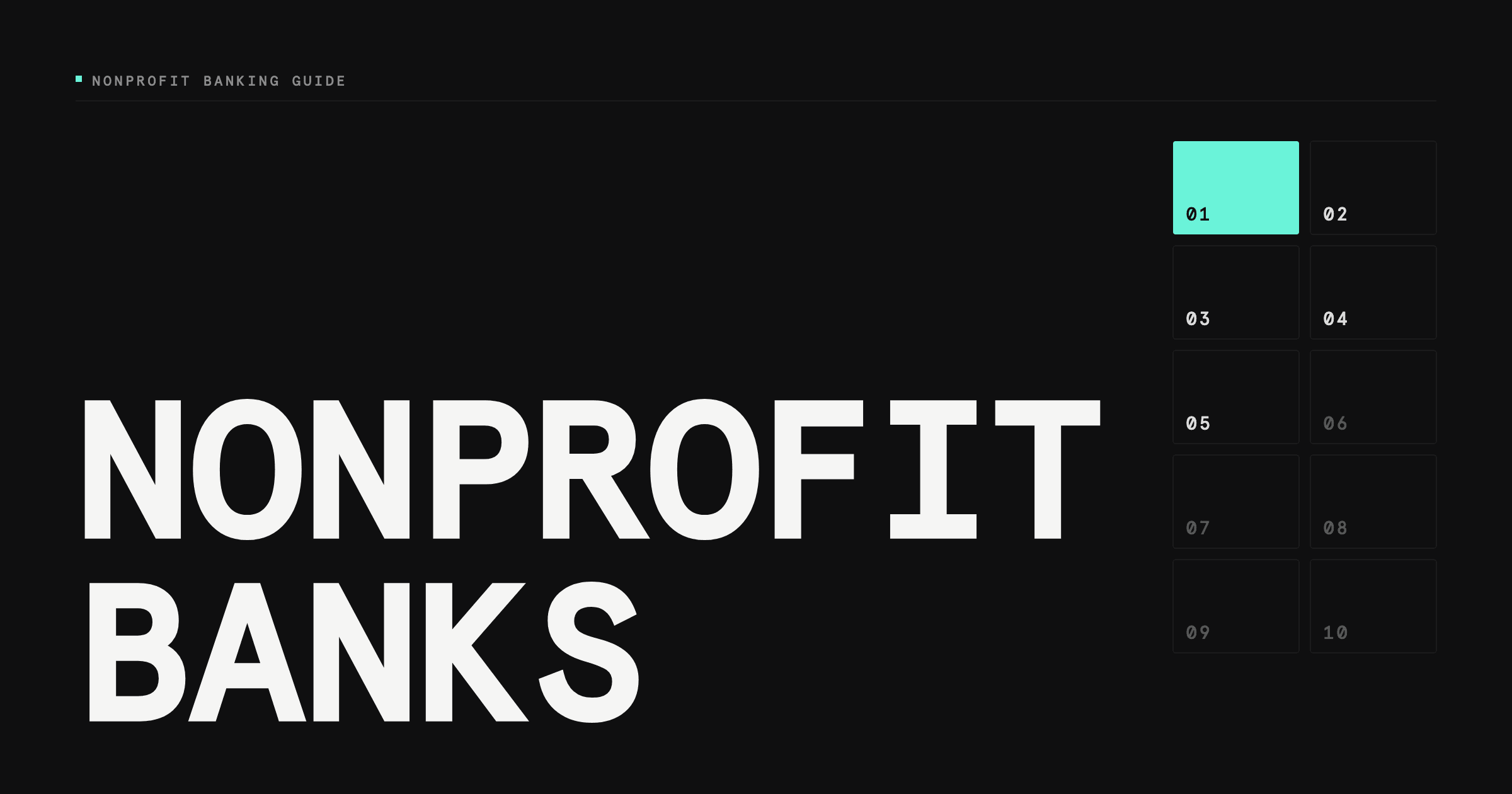 Ranked grid of the 10 best nonprofit bank accounts for 2026, with Rho highlighted as the top pick