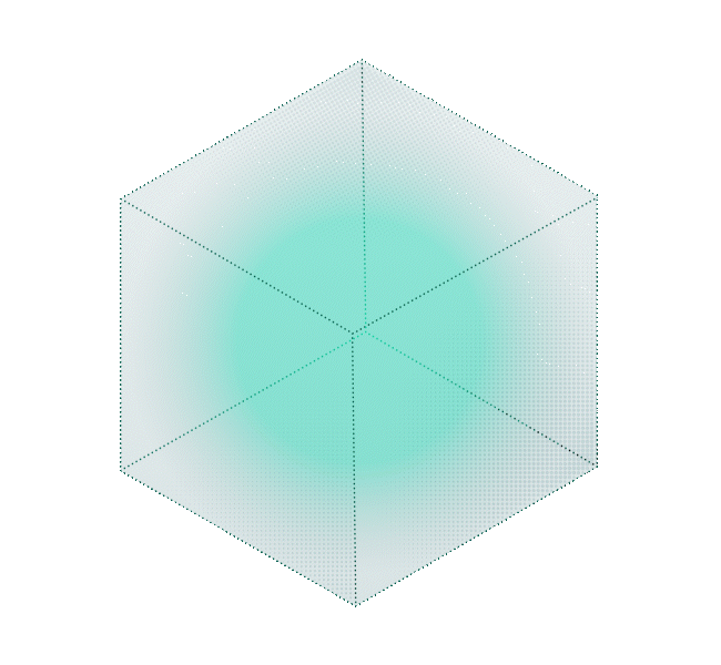 Cube with glowing orb